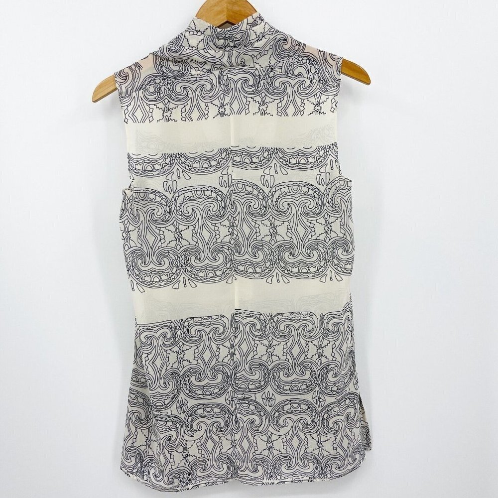 Cabi Scrollwork Scroll Print Tunic Blouse Top Ivo… - image 4